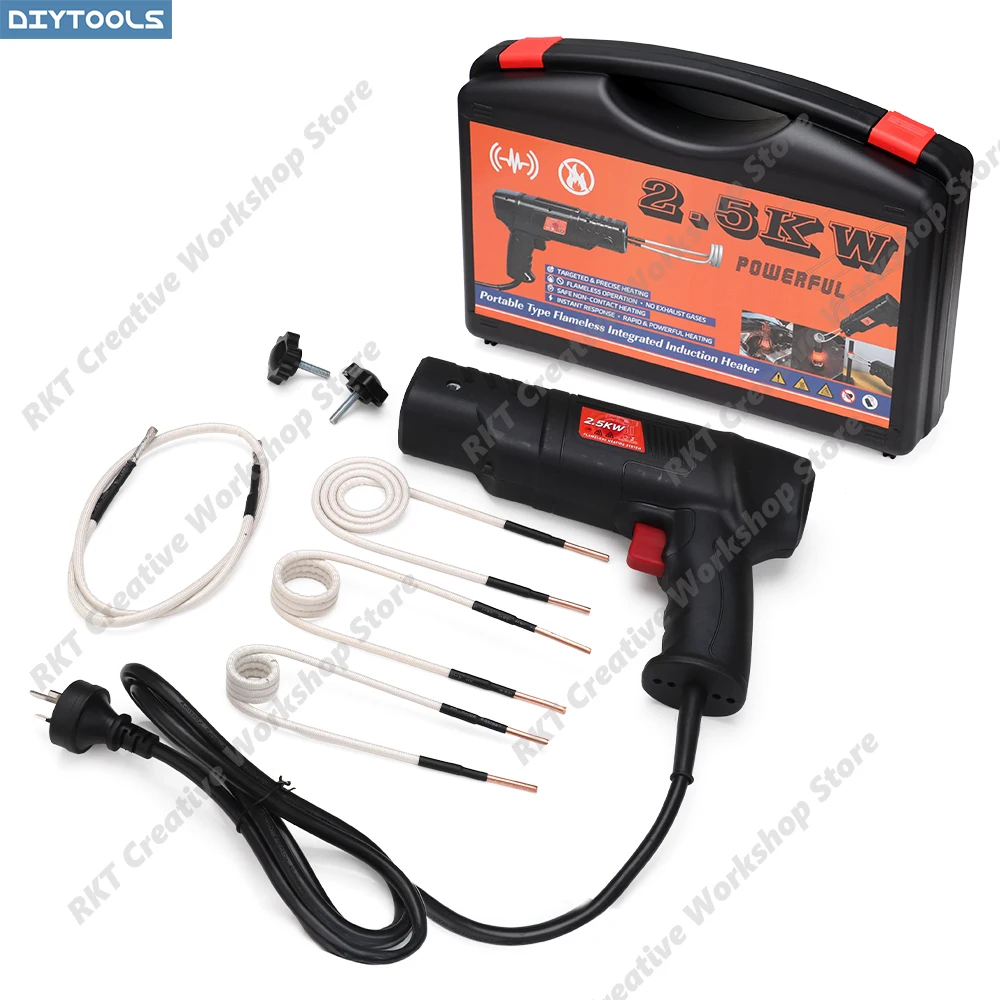 2.5KW Mini Flameless Magnetic Induction Heater 110V/220V Portable Car Rusty Bolt Remover Heating Tool Rotating Magnetic Handheld
2.5KW Mini Flameless Magnetic Induction Heater 110V/220V Portable Car Rusty Bolt Remover Heating Tool Rotating Magnetic Handheld