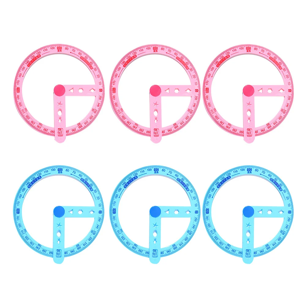 6pcs 360 Degree Protractor Transparent Circle Geometric Ruler For Math Geometry Drafting Students Teachers Multi-Function
6pcs 360 Degree Protractor Transparent Circle Geometric Ruler For Math Geometry Drafting Students Teachers Multi-Function