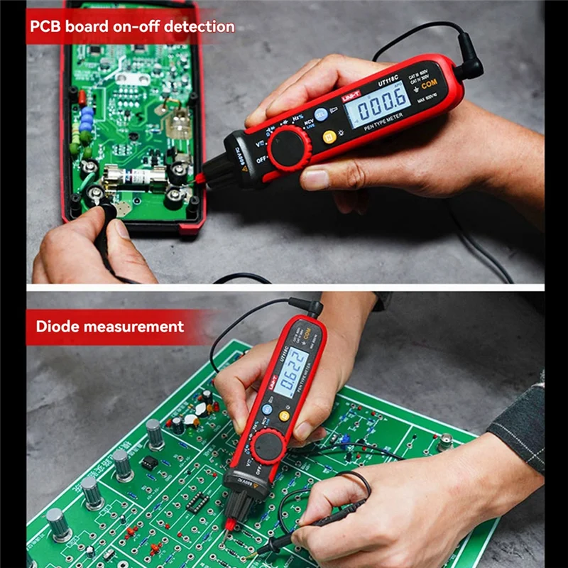 A15F-UNI-T UT118C Pen-Type Meter Digital 600V DC AC Voltmeter True RMS Frequency Meter NCV Capacitance Resistance Test
A15F-UNI-T UT118C Pen-Type Meter Digital 600V DC AC Voltmeter True RMS Frequency Meter NCV Capacitance Resistance Test
