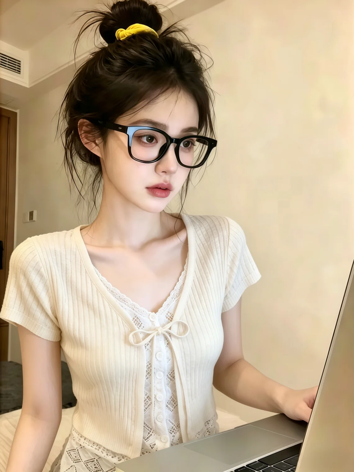 Sweet Youth-Reducing Lace Splicing Hollow out Knitted Cardigan Women's Summer New Style Self-Keeping Model Silk Top
Sweet Youth-Reducing Lace Splicing Hollow out Knitted Cardigan Women's Summer New Style Self-Keeping Model Silk Top