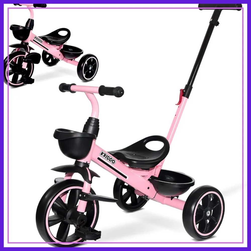 2-in-1 Toddler Tricycle for 18 Months to 5 Years - Extended Push Handle, Foldable Footrest
2-in-1 Toddler Tricycle for 18 Months to 5 Years - Extended Push Handle, Foldable Footrest