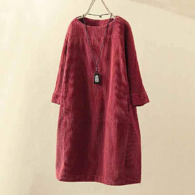 Spring Autumn O Neck A-Line Dress Women Large Size Bust 135cm 2XL 3XL 4XL 5XL 6XL Casual Loose 3/4 Sleeve Dress 10 Colors
Spring Autumn O Neck A-Line Dress Women Large Size Bust 135cm 2XL 3XL 4XL 5XL 6XL Casual Loose 3/4 Sleeve Dress 10 Colors