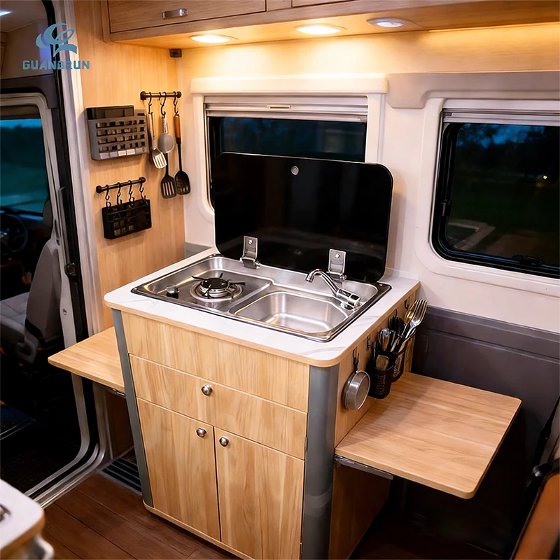 Campers RVS Kitchen Cabinets Larges Capacity Outdoor Multi Functional Camper Van Interior Kits for Motorhome Accessories
Campers RVS Kitchen Cabinets Larges Capacity Outdoor Multi Functional Camper Van Interior Kits for Motorhome Accessories