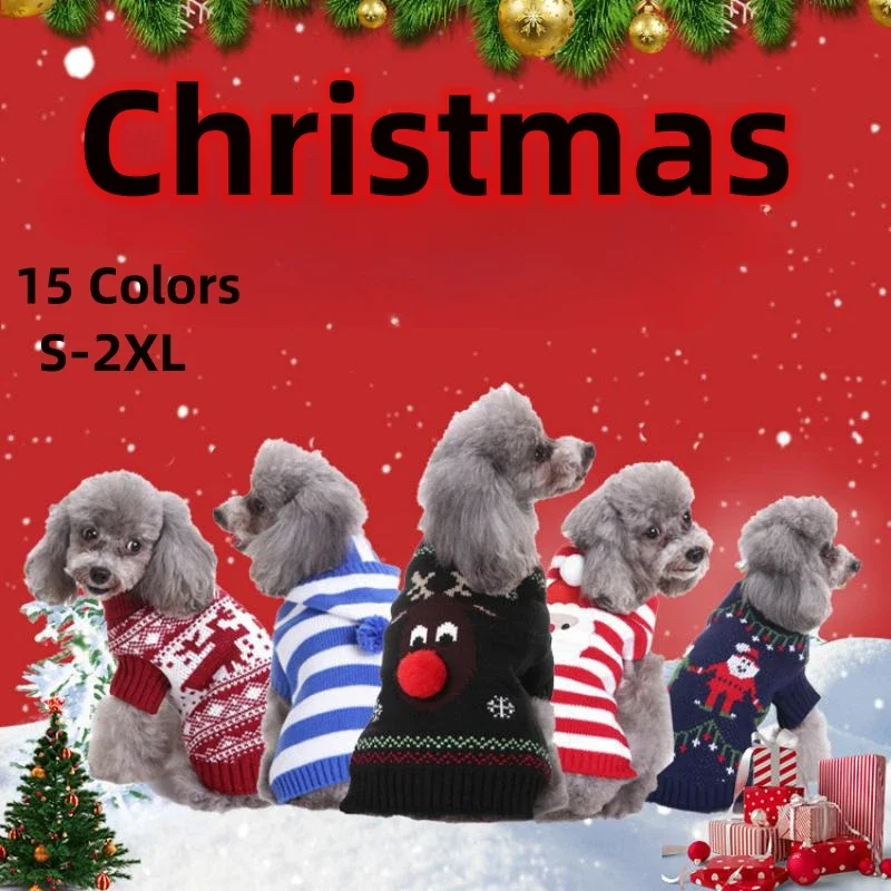 Pet Clothing Striped Dog Sweater Christmas Four Legged Knitted High Collar Dog Clothing Fashion Warm Dog Clothing
Pet Clothing Striped Dog Sweater Christmas Four Legged Knitted High Collar Dog Clothing Fashion Warm Dog Clothing