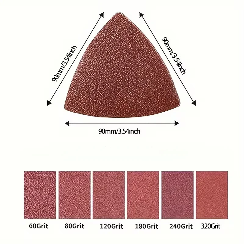50Pcs 90mm Triangle Sanding Discs Red Hook and Loop Sandpaper Pads 60-320 Grit Abrasive Sheets for Wood Grinding
50Pcs 90mm Triangle Sanding Discs Red Hook and Loop Sandpaper Pads 60-320 Grit Abrasive Sheets for Wood Grinding