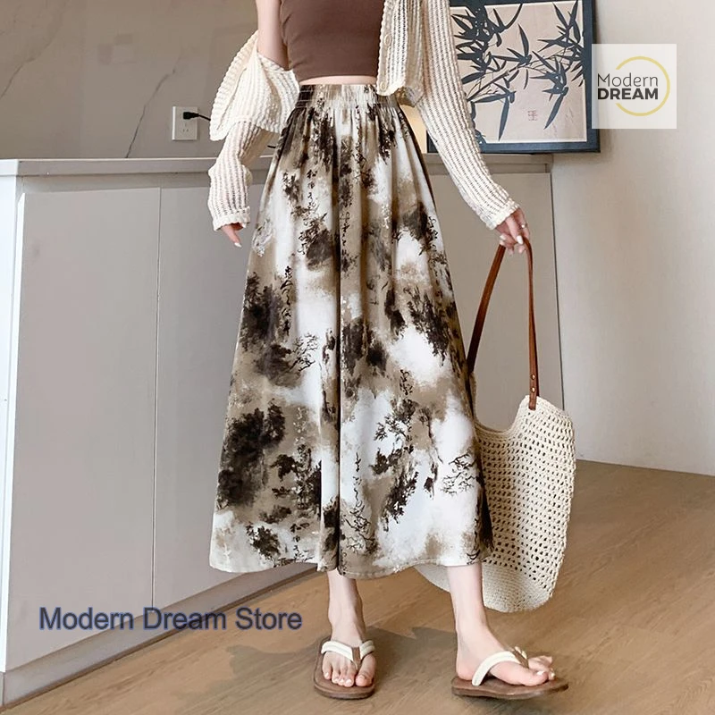 National Style Retro Ink Painting Printed Wide-leg Pants Women's Summer Thin High Waist Slim Sunproof Ice Silk Skirt Pants
National Style Retro Ink Painting Printed Wide-leg Pants Women's Summer Thin High Waist Slim Sunproof Ice Silk Skirt Pants