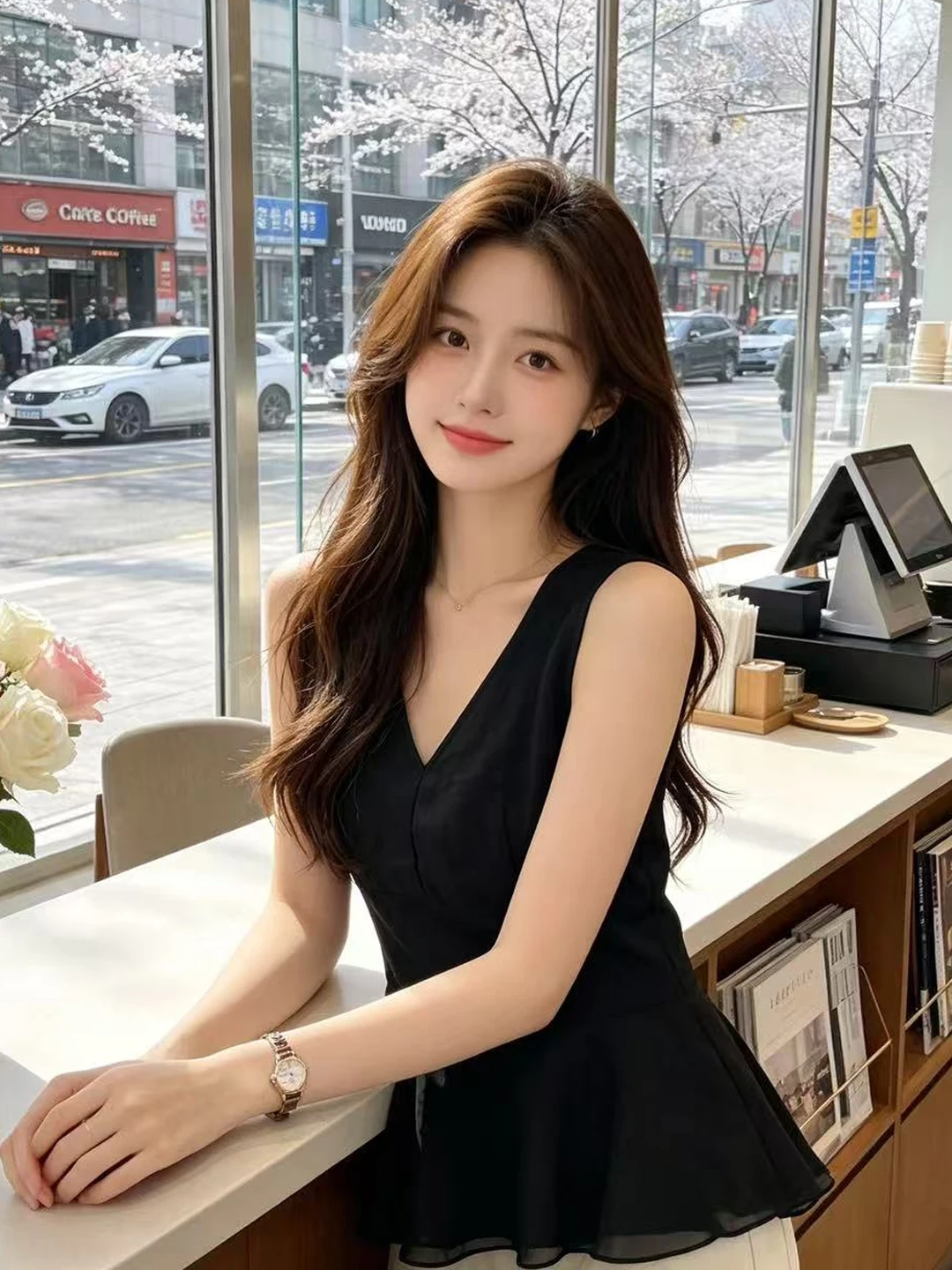 Summer Fashion V-Neck Pleated Sleeveless Vest Women's High-End Sensation Mesh Skirt Loose Fit Top Trendy Skin-Friendly Breath...
Summer Fashion V-Neck Pleated Sleeveless Vest Women's High-End Sensation Mesh Skirt Loose Fit Top Trendy Skin-Friendly Breath...