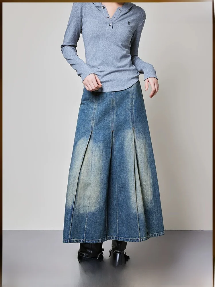 Meiyang Artistic Faded Denim High Waist Midi Skirt Cotton Blend Zipper Closure A-Line Skirt for Women Summer Season
Meiyang Artistic Faded Denim High Waist Midi Skirt Cotton Blend Zipper Closure A-Line Skirt for Women Summer Season