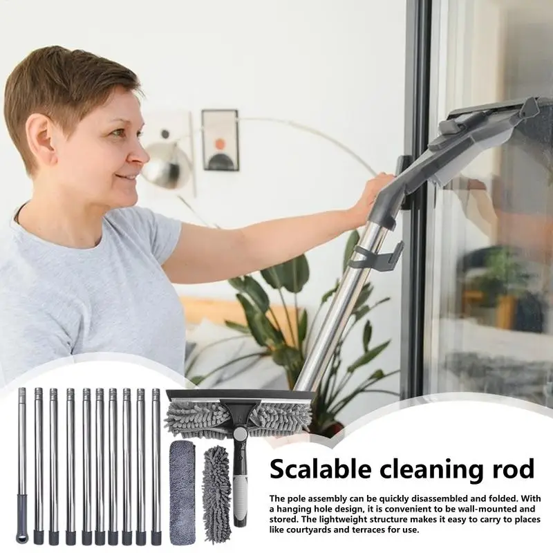 Window Cleaner Squeegee Window Washing Kit Extension Pole Rotatable Head 2 In 1 Washing Tool For Home Glass Windshield Shower
Window Cleaner Squeegee Window Washing Kit Extension Pole Rotatable Head 2 In 1 Washing Tool For Home Glass Windshield Shower