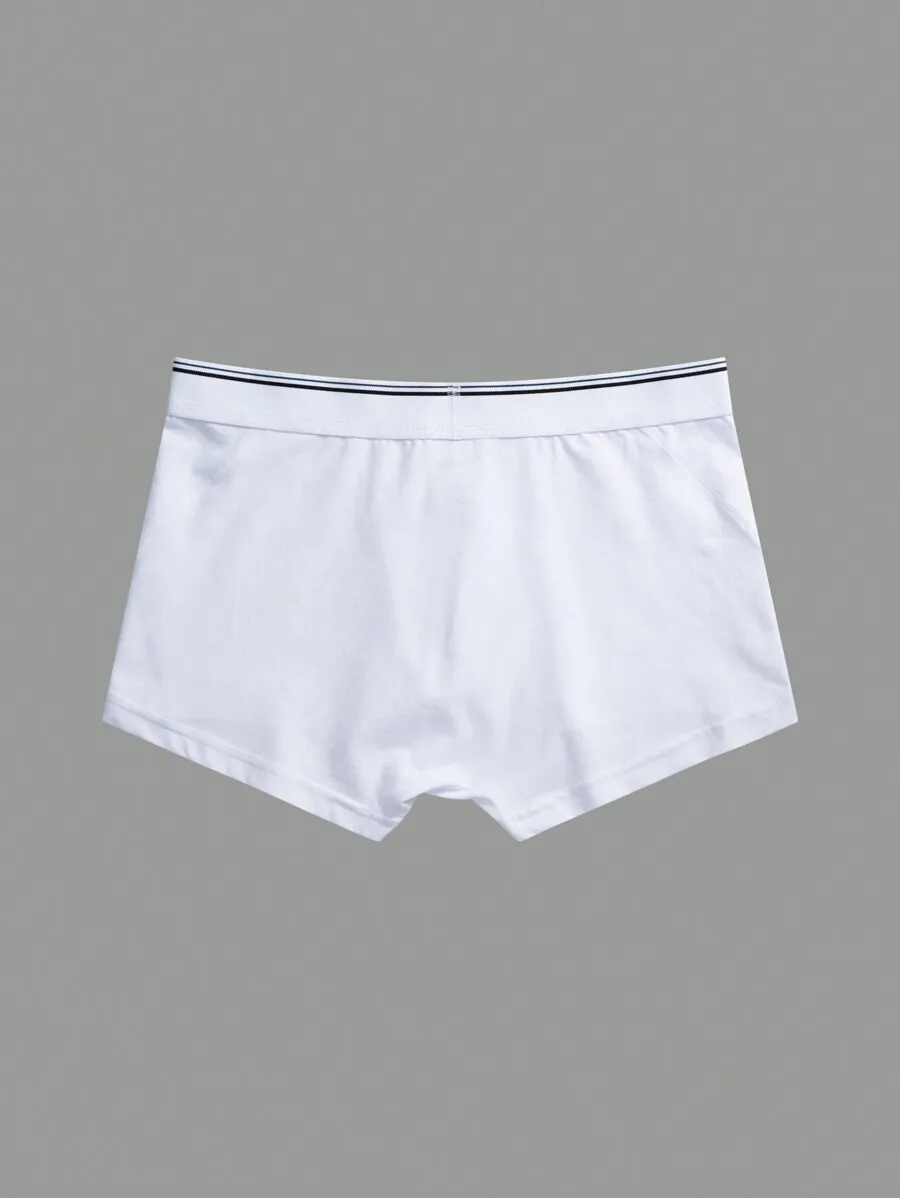 4 Pcs White Mens Cotton Boxer Shorts With Striped Waistband
4 Pcs White Mens Cotton Boxer Shorts With Striped Waistband