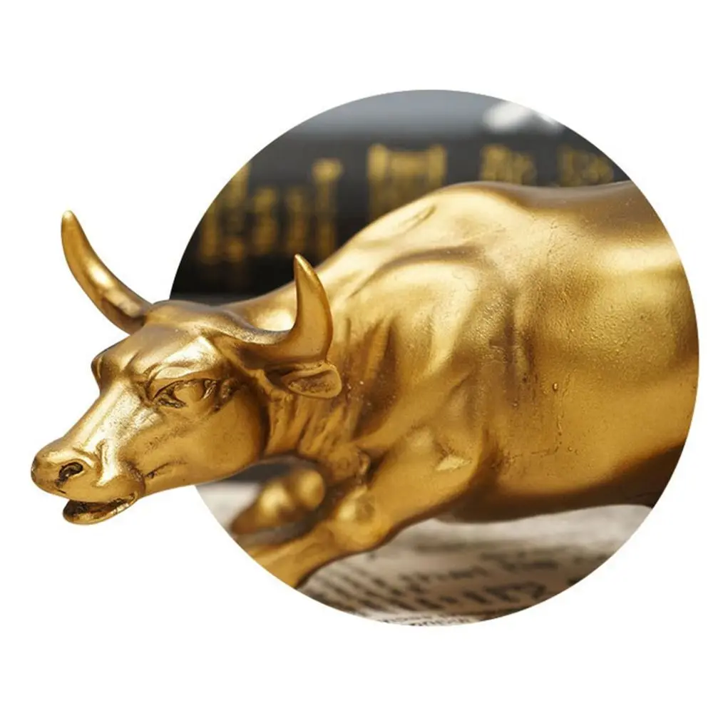 Feng Shui Wall Street Bull Statue Light Luxury Handmade Stock Market Mascot Sculpture Fortune Golden OX Resin Figurine Car
Feng Shui Wall Street Bull Statue Light Luxury Handmade Stock Market Mascot Sculpture Fortune Golden OX Resin Figurine Car