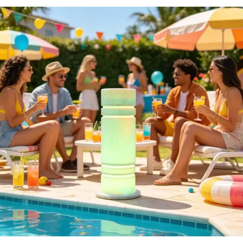 LED Illuminated Column Floor Lamp, Rotomolded LLDPE Rechargeable RGB Glowing Pillar Light for Outdoor Pool Patio Party Decor
LED Illuminated Column Floor Lamp, Rotomolded LLDPE Rechargeable RGB Glowing Pillar Light for Outdoor Pool Patio Party Decor