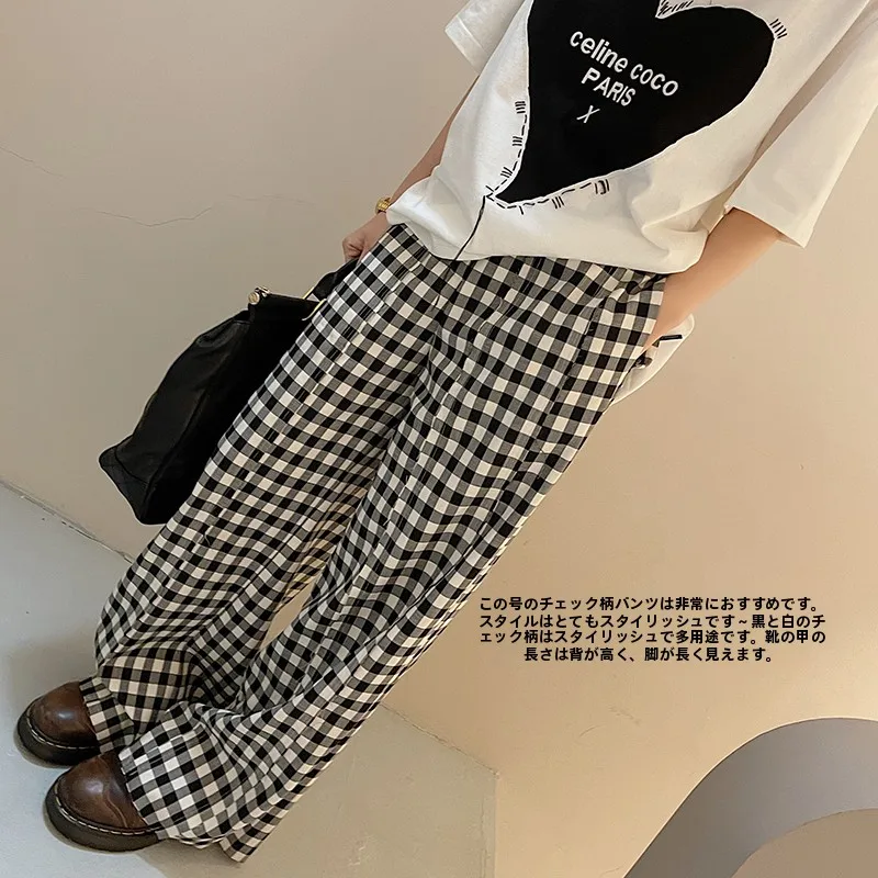 Classic Black White Grid High Waist Pants Long Legs Trendy People Love Casual Pants Commute Style Ladies Fashion
Classic Black White Grid High Waist Pants Long Legs Trendy People Love Casual Pants Commute Style Ladies Fashion