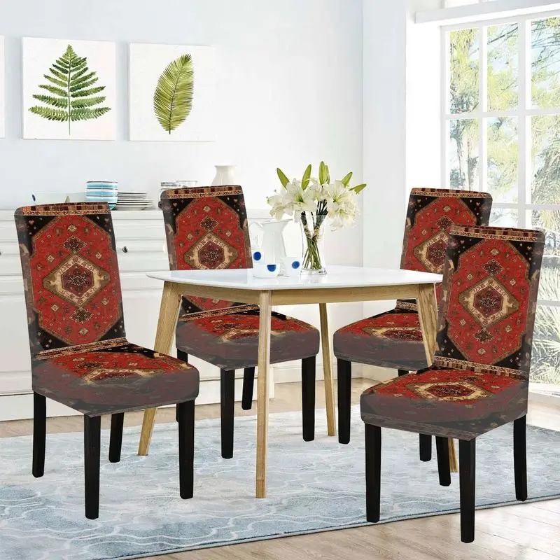 Flat printed dining chair cover traditional Persian style red center pattern pattern home dining chair protective cover
Flat printed dining chair cover traditional Persian style red center pattern pattern home dining chair protective cover