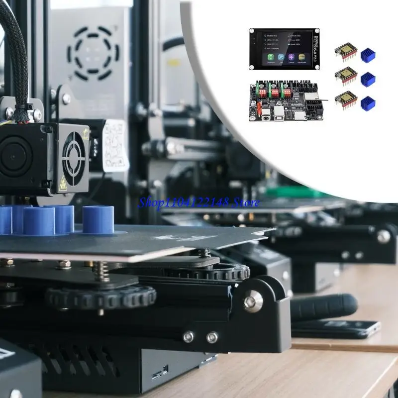 P9FA 3D Printer MKS DLC32 Control Board TS35 LCD Monitor TMC2209 Motor Heatsinks