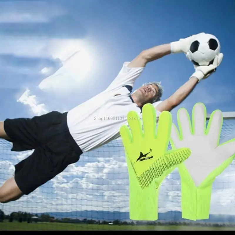 Goalkeeper Glove Soccer Glove Strong Grip Gloves with Finger for Protection Non-
Goalkeeper Glove Soccer Glove Strong Grip Gloves with Finger for Protection Non-