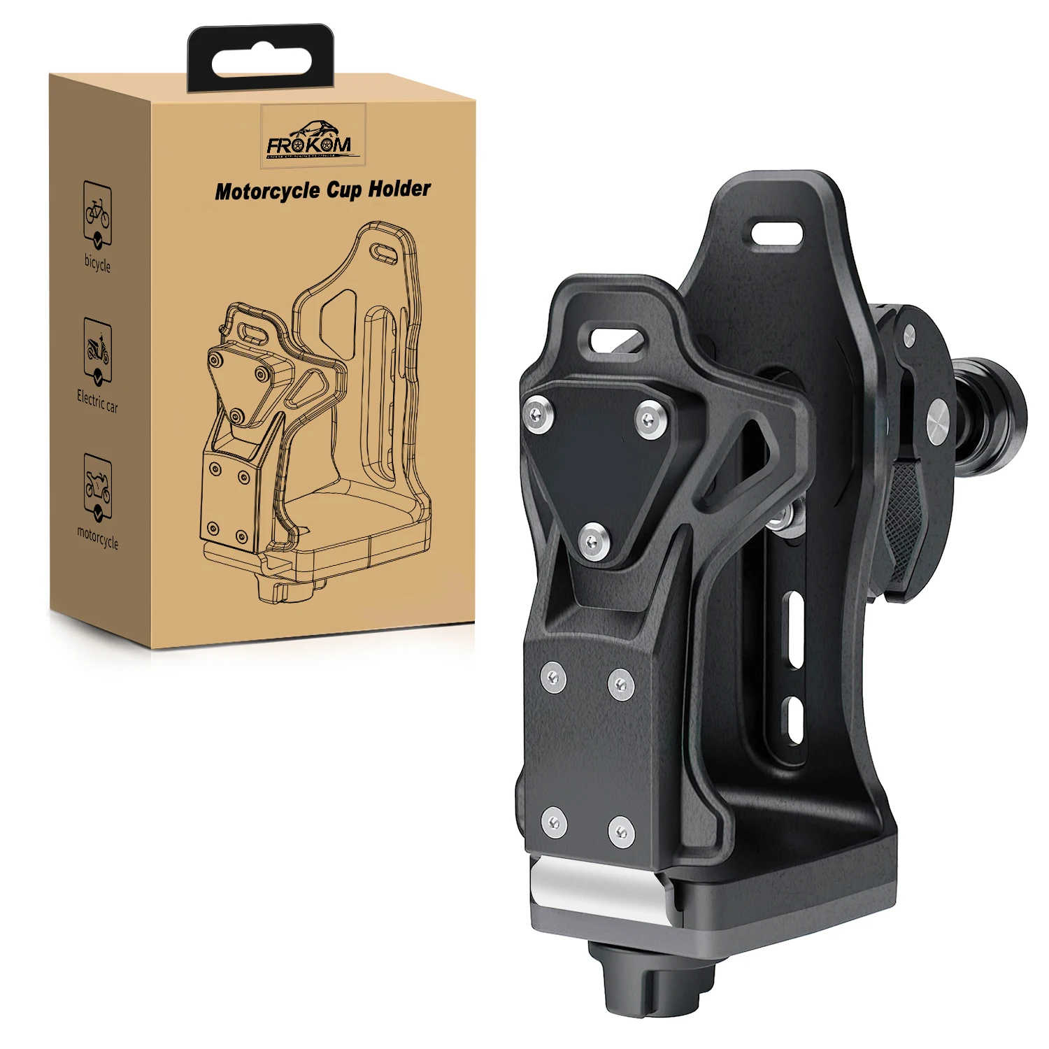 Frokom Motorcycle ATV Cup Holder, Universal Water Bottle Holder with 0.5”- 1.57” Metal Clamp, Upgraded Drink Holder for Motorcycle Bike Baby Stroller Wheelchair Golf Push Cart Marine Boat Tractor
Frokom Motorcycle ATV Cup Holder, Universal Water Bottle Holder with 0.5”- 1.57” Metal Clamp, Upgraded Drink Holder for Motorcycle Bike Baby Stroller Wheelchair Golf Push Cart Marine Boat Tractor