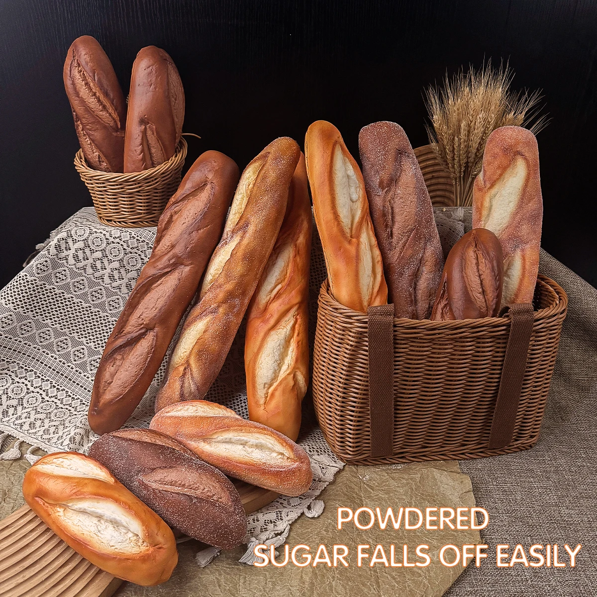 2pcs Set of Realistic French Baguettes - PU Material, Perfect for Photography & Party Decorations
2pcs Set of Realistic French Baguettes - PU Material, Perfect for Photography & Party Decorations