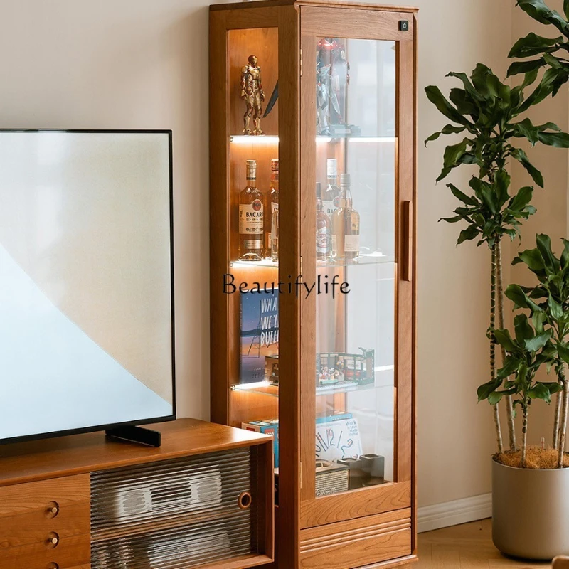Transparent glass dust-proof figure display cabinet Solid wood living room display storage wine cabinet
Transparent glass dust-proof figure display cabinet Solid wood living room display storage wine cabinet