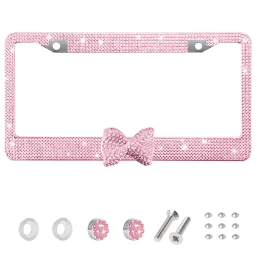 Bling License Plate Frame for Women, Rhinestone License Plate Frame Stainless Steel Sparkly Car Accessories with Anti Theft Scr
Bling License Plate Frame for Women, Rhinestone License Plate Frame Stainless Steel Sparkly Car Accessories with Anti Theft Scr