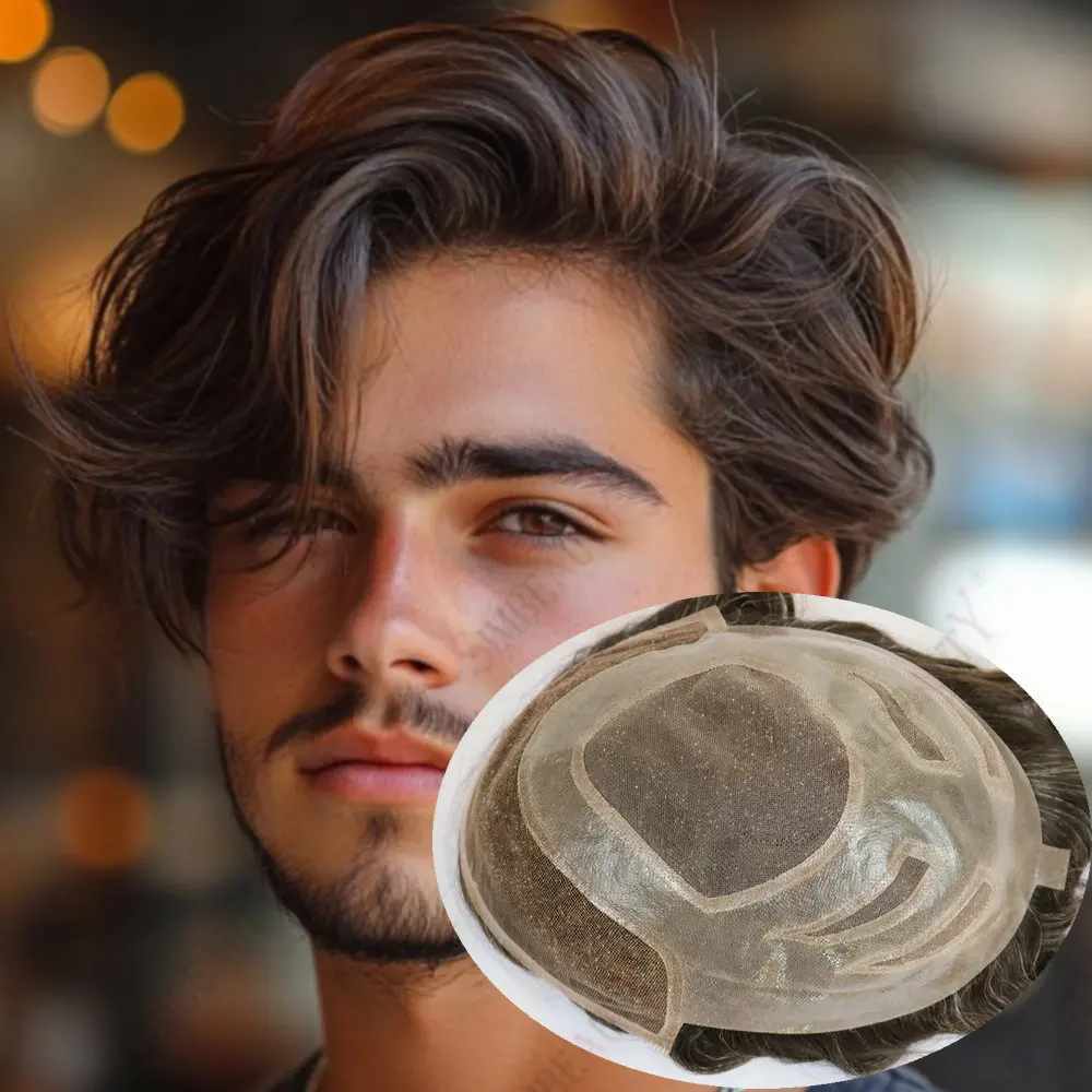 Best Quality VERSALITE Base Natural Hairline Swiss Lace Front Men's Toupee Human Hair Replacement System Durable Male Prosthesis
Best Quality VERSALITE Base Natural Hairline Swiss Lace Front Men's Toupee Human Hair Replacement System Durable Male Prosthesis