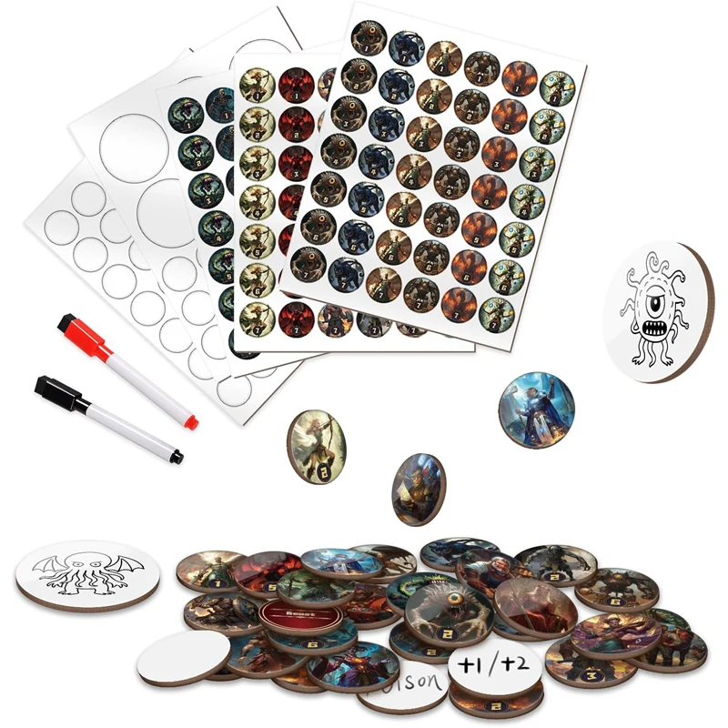 CZYY RPG Dry Erase Token Set - 192 PCS | Reusable Blank Tokens, Creature Tokens, 5E Class Characters with Maker Pens
CZYY RPG Dry Erase Token Set - 192 PCS | Reusable Blank Tokens, Creature Tokens, 5E Class Characters with Maker Pens