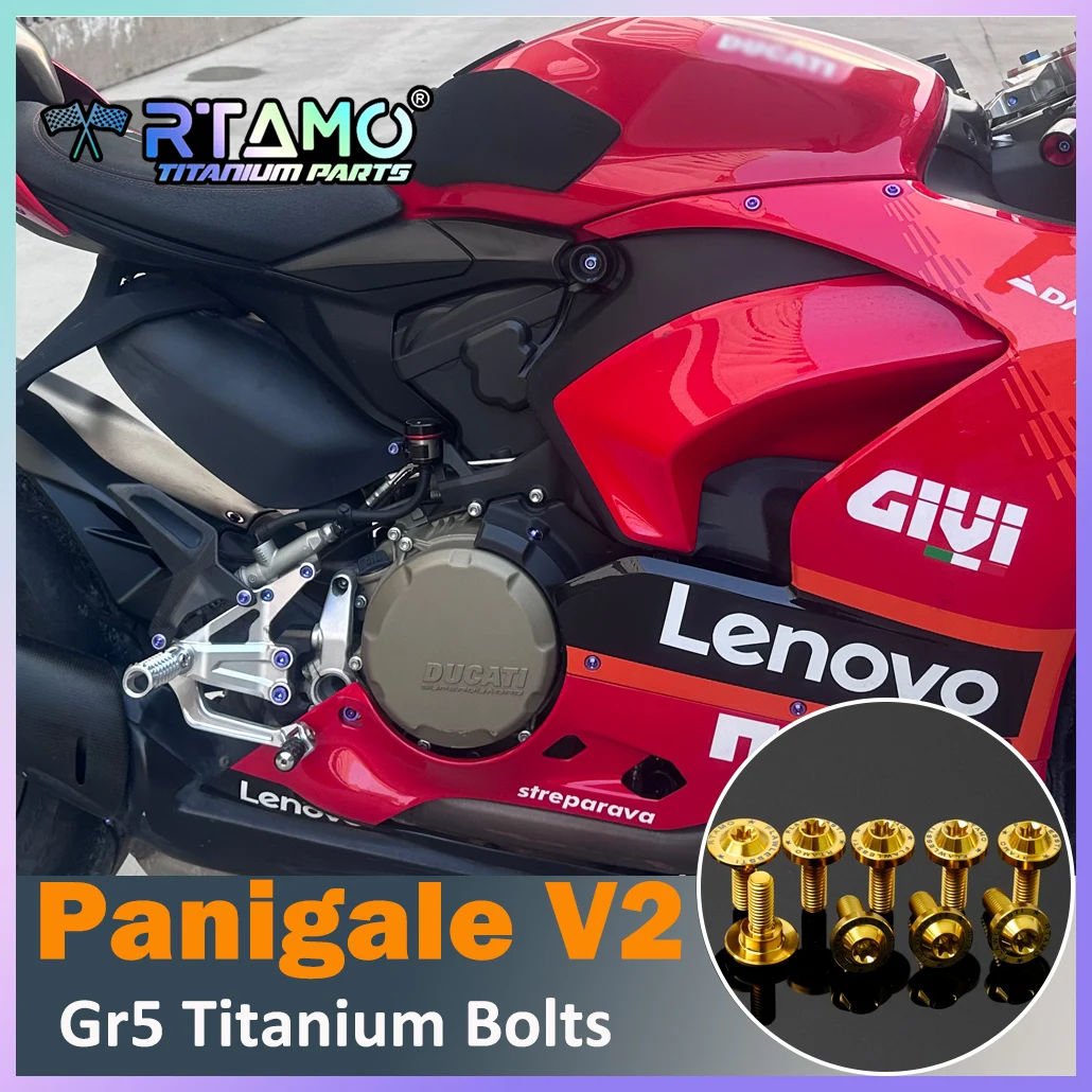 RTAMO Titanium Alloy Bolts Nuts Motorcycle Screw for Ducati Panigale V2 Front Brake Disc Caliper Bolt Oil Tank Cover Frame Bolt
RTAMO Titanium Alloy Bolts Nuts Motorcycle Screw for Ducati Panigale V2 Front Brake Disc Caliper Bolt Oil Tank Cover Frame Bolt
