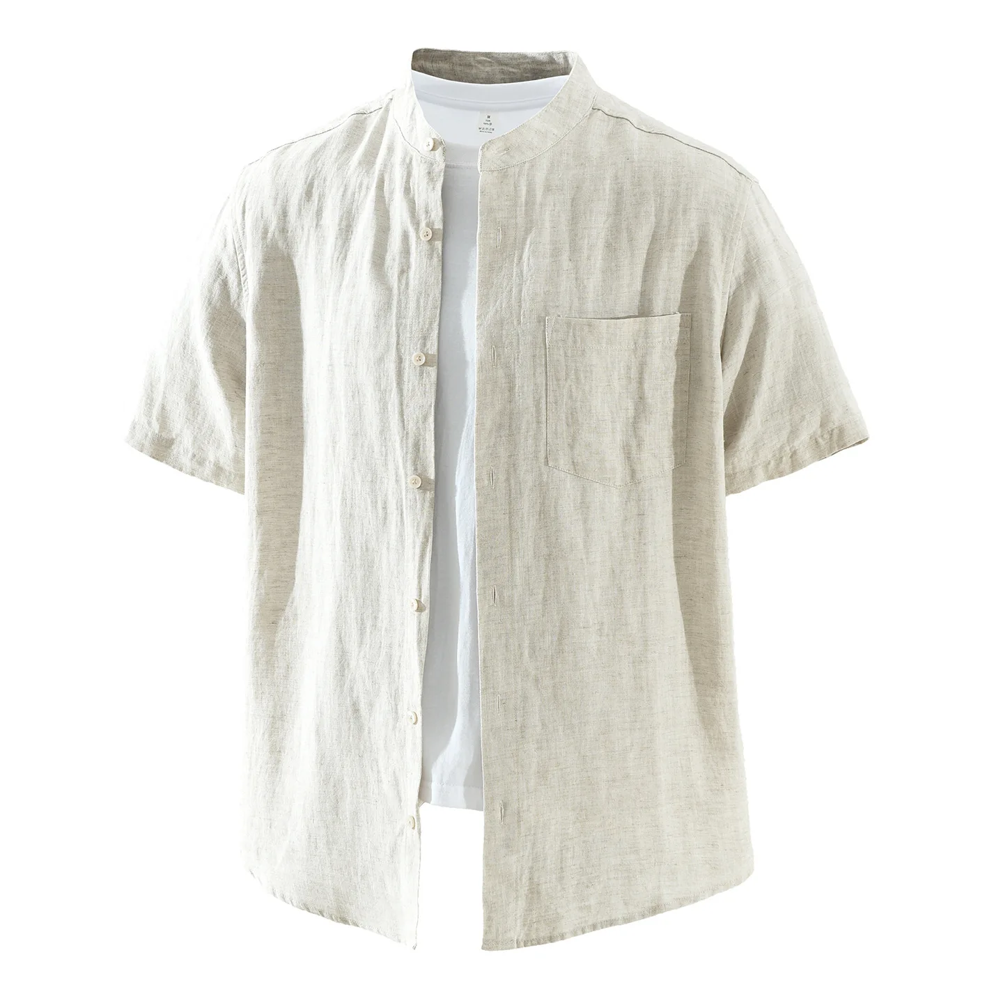 Linen Short Sleeve Shirt Men's Summer Thin Breathable Lyocell Linen Blend Casual Shirt Chinese Style Loose Fit Pocket Detail
Linen Short Sleeve Shirt Men's Summer Thin Breathable Lyocell Linen Blend Casual Shirt Chinese Style Loose Fit Pocket Detail