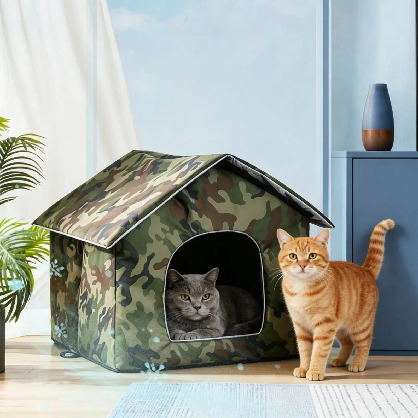 Air Conditioned Cat House Thermal Insulation 3 Layer With Ice Packs Air Conditioner Cat House For Kitten Puppy Dog Living Room
Air Conditioned Cat House Thermal Insulation 3 Layer With Ice Packs Air Conditioner Cat House For Kitten Puppy Dog Living Room