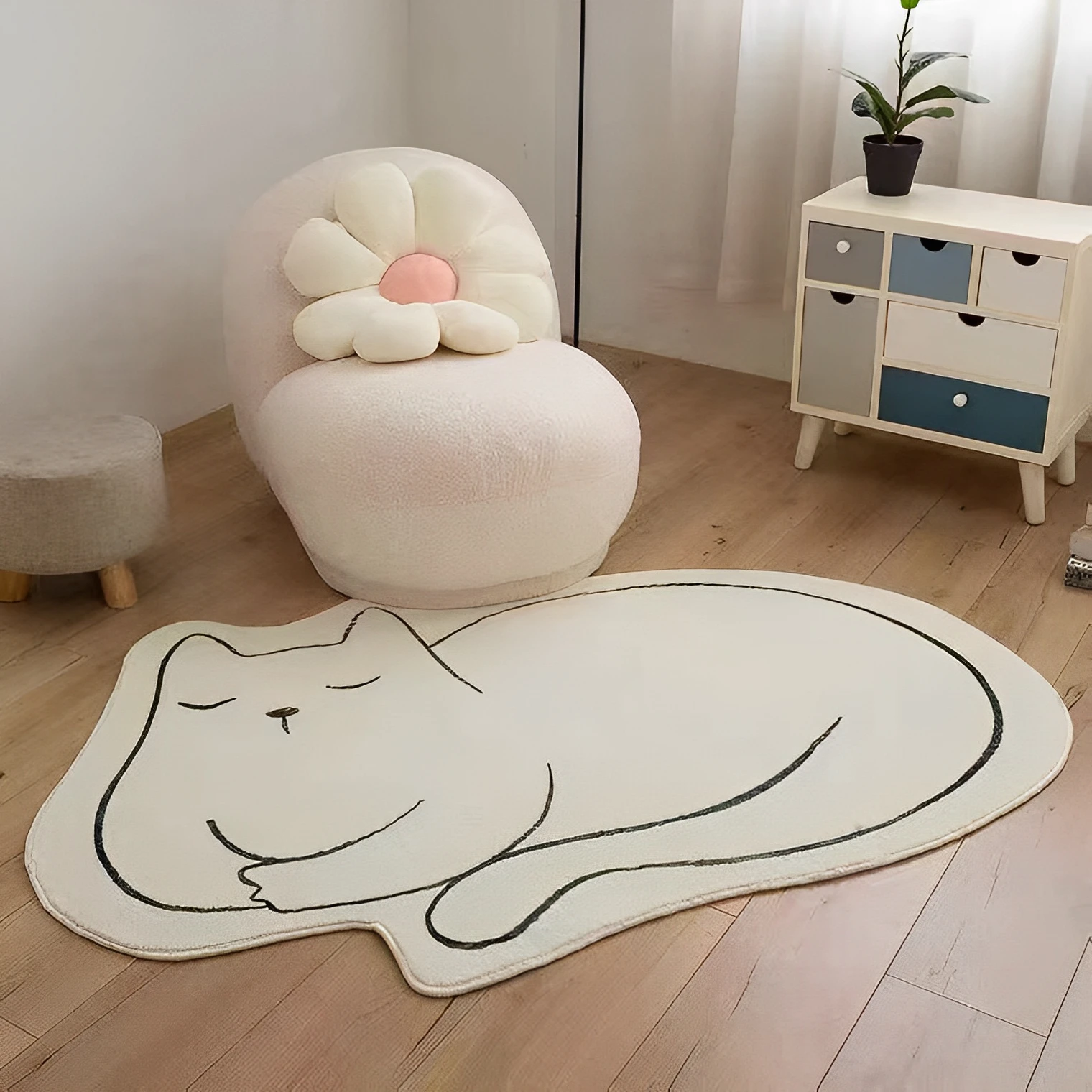 Cute Cat Pattern Furry Mat Irregular Bedroom Rug Nursery Carpet Children's Room Decor Soft Floor
Cute Cat Pattern Furry Mat Irregular Bedroom Rug Nursery Carpet Children's Room Decor Soft Floor