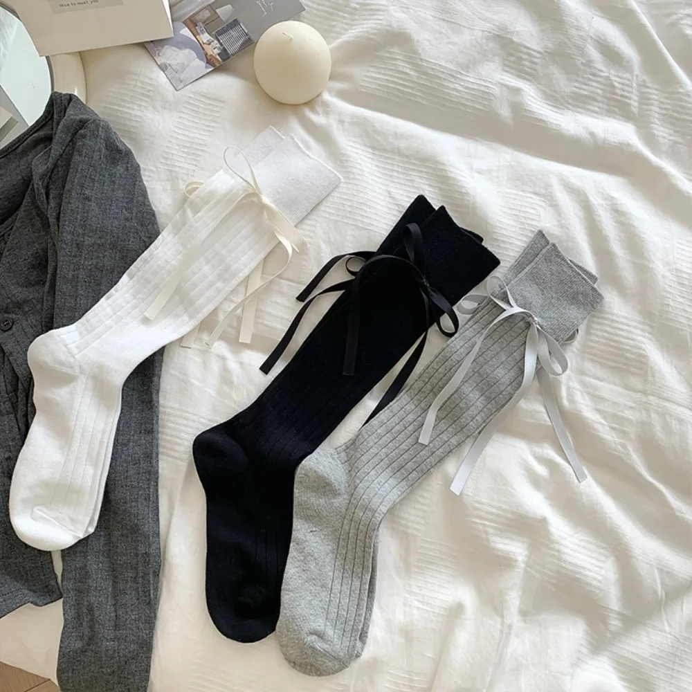Comfortable Solid Color Bow Stockings Japanese Style JK Striped Long Socks Polyester fiber Ribbon Spring
Comfortable Solid Color Bow Stockings Japanese Style JK Striped Long Socks Polyester fiber Ribbon Spring
