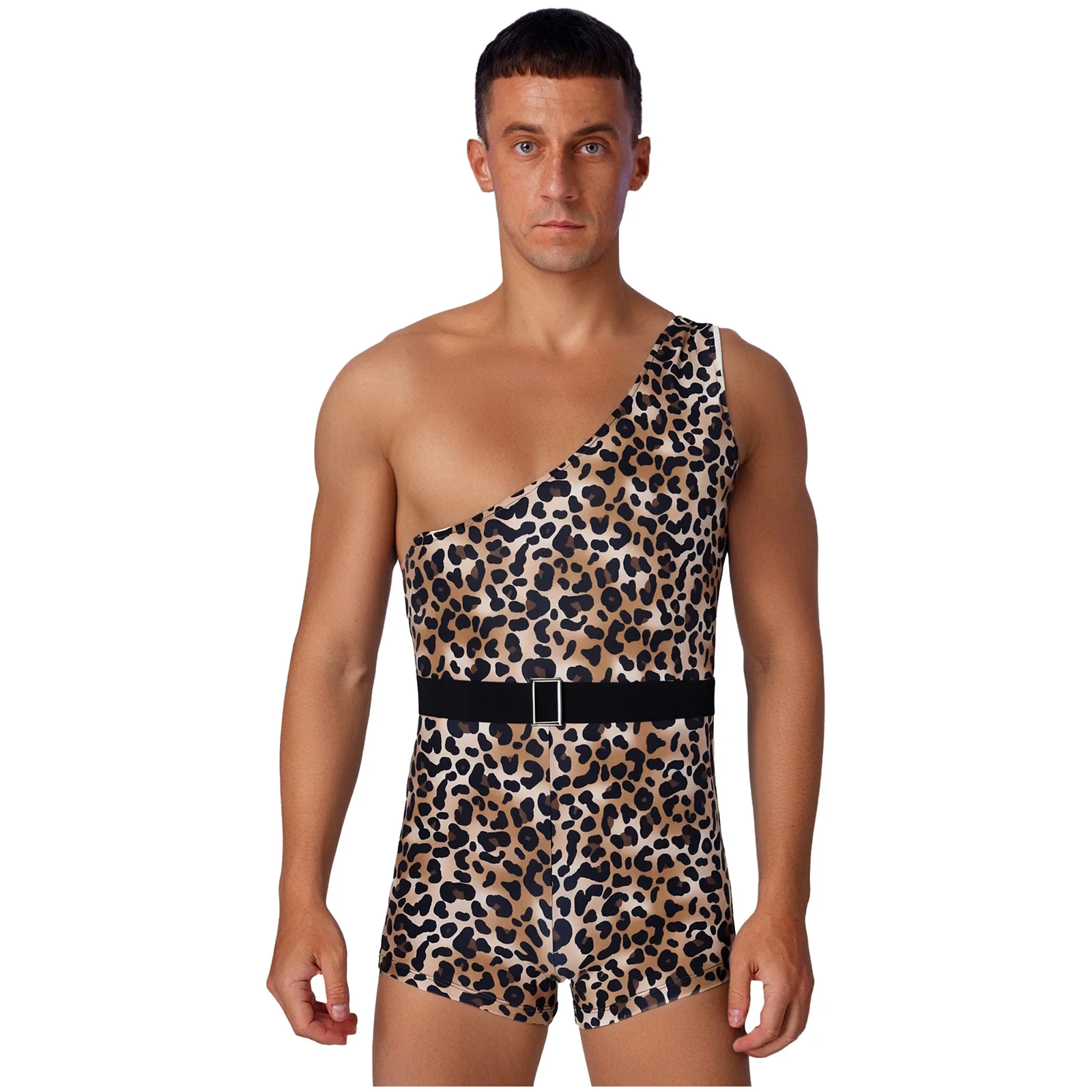 Men Halloween Primitive Man Cosplay Bodysuit Costume Raves Party One Shoulder Printed Rompers with Belt for Christmas Masquerade
Men Halloween Primitive Man Cosplay Bodysuit Costume Raves Party One Shoulder Printed Rompers with Belt for Christmas Masquerade