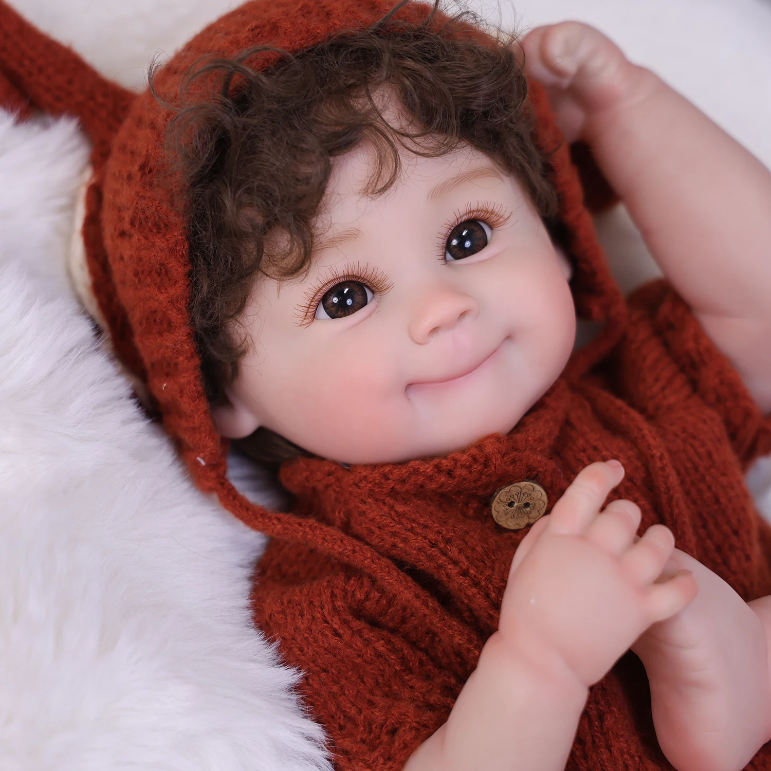 KEIUMI 22 Inch Bebe Reborn Dolls Soft Touch Silicone Vinyl Smile Lively Girl Suit Clothes Girl Gift
KEIUMI 22 Inch Bebe Reborn Dolls Soft Touch Silicone Vinyl Smile Lively Girl Suit Clothes Girl Gift