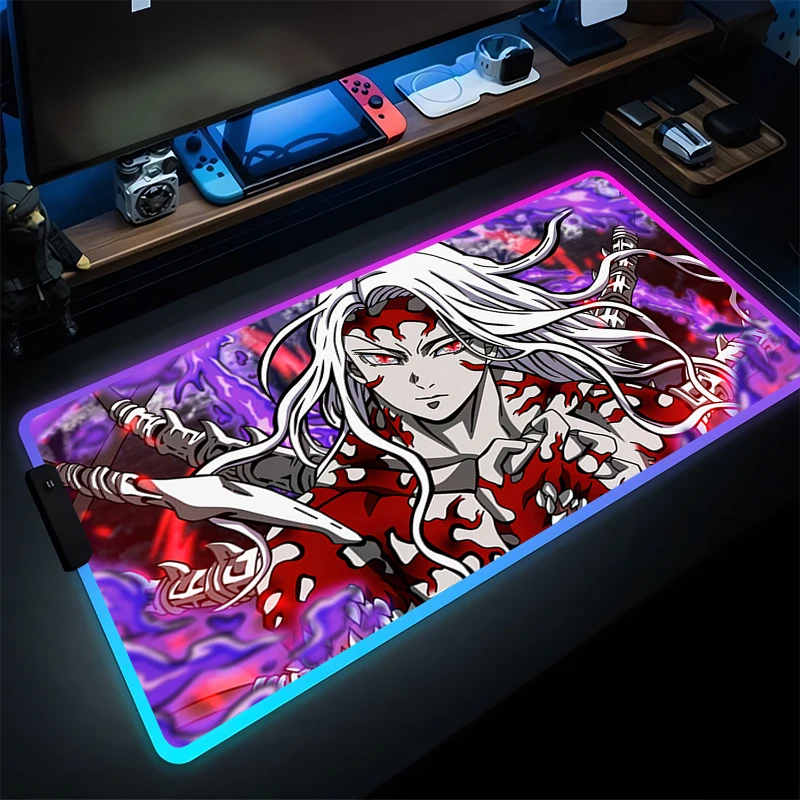 RGB Mouse Pad PC Gamer Computer Japan Anime Mousepad Demon Slayer Muzan Kibutsuji Keyboard Pad LED Gaming Accessories Desk Mat
RGB Mouse Pad PC Gamer Computer Japan Anime Mousepad Demon Slayer Muzan Kibutsuji Keyboard Pad LED Gaming Accessories Desk Mat