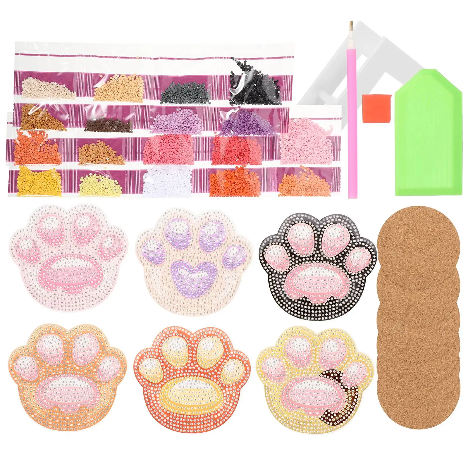 Coaster Kits Cat Paw DIY Acrylic Round Cup Mat BD6085 Colorful Coasters Heat Insulation Anti Scalding Gifts
Coaster Kits Cat Paw DIY Acrylic Round Cup Mat BD6085 Colorful Coasters Heat Insulation Anti Scalding Gifts