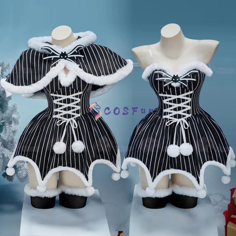 Костюм Джека «Кошмар перед Рождеством», плюшевое полосатое платье, карнавальная форма на Хэллоуин, одежда в стиле аниме, COSFun
Костюм Джека «Кошмар перед Рождеством», плюшевое полосатое платье, карнавальная форма на Хэллоуин, одежда в стиле аниме, COSFun