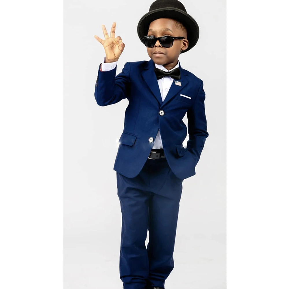 Blue Boy Suit Wedding Blazer Pants 2 Pieces Set Tuxedo Kid Jacket Set Child Notched Lapel 3-16 Years Old Custom Clothes
Blue Boy Suit Wedding Blazer Pants 2 Pieces Set Tuxedo Kid Jacket Set Child Notched Lapel 3-16 Years Old Custom Clothes