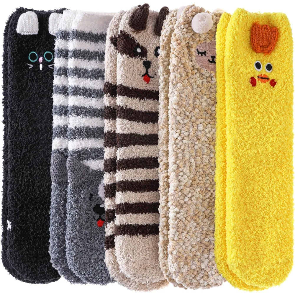 Fuzzy Socks for Women Soft Cozy Fluffy Winter Warm Slipper Socks Home Sleeping Animal Socks
Fuzzy Socks for Women Soft Cozy Fluffy Winter Warm Slipper Socks Home Sleeping Animal Socks