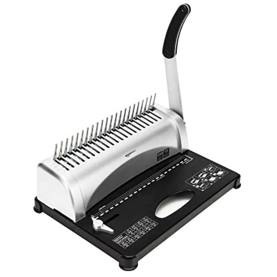 Basics Comb Binding Machine, 350 Sheets Capacity, Punches 12 Sheets, for Paper Sizes A5 15 holes /Letter(19 holes)/A4(21 holes)
Basics Comb Binding Machine, 350 Sheets Capacity, Punches 12 Sheets, for Paper Sizes A5 15 holes /Letter(19 holes)/A4(21 holes)