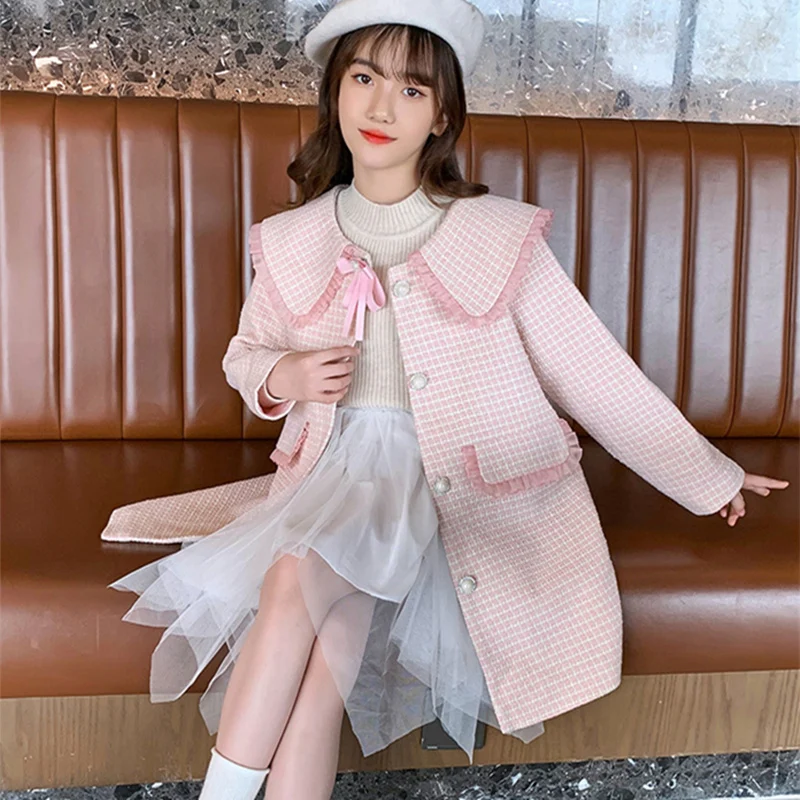 Girls Wool Coat Jacket Outerwear 2022 Black Warm Thicken Plus Velvet Winter Autumn Cotton School Teenagers Children's Clothing
Girls Wool Coat Jacket Outerwear 2022 Black Warm Thicken Plus Velvet Winter Autumn Cotton School Teenagers Children's Clothing