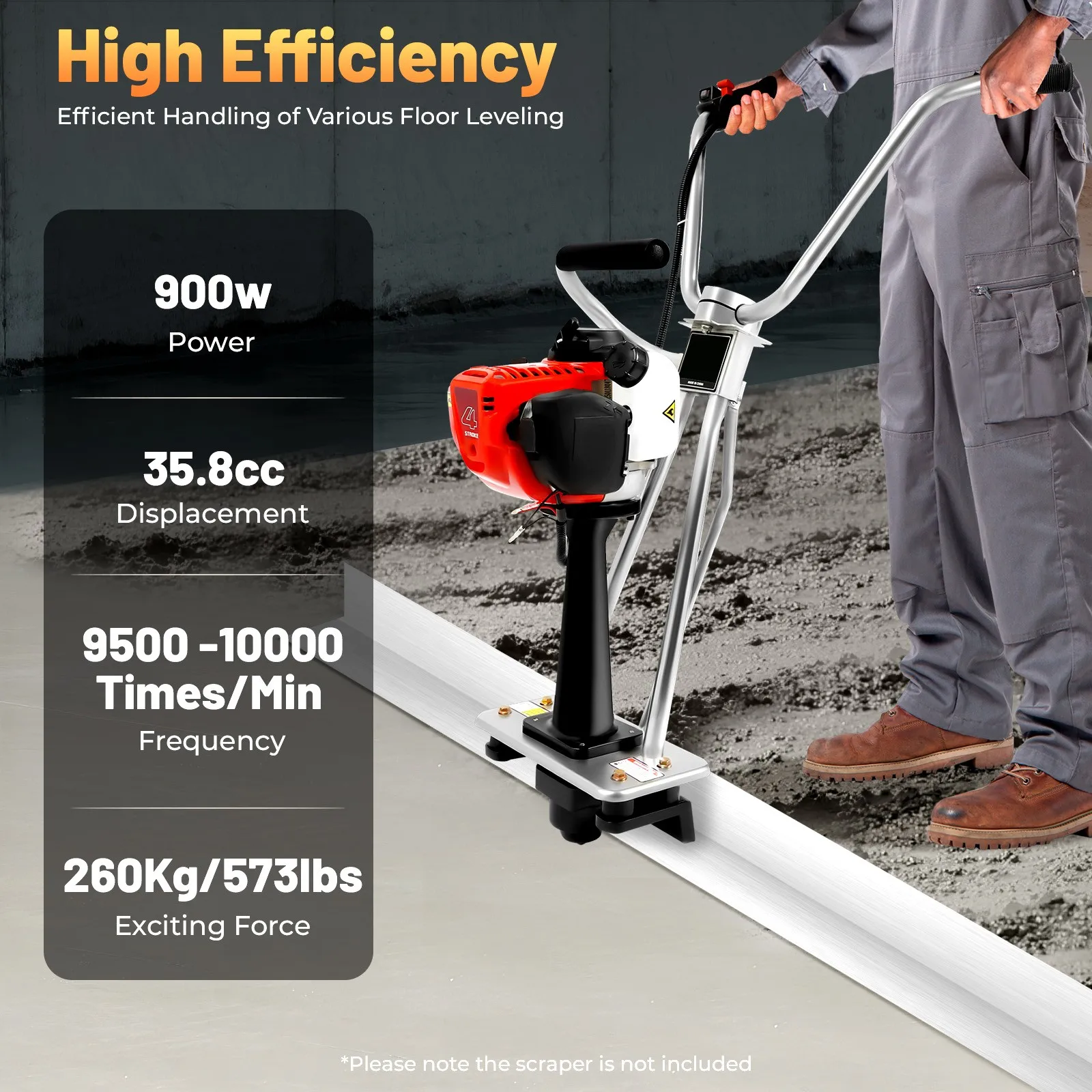 4 Stroke Concrete Vibrating Machine For Construction Sites Portable Gas Engine 900W Power Adjustable Handle Low Fuel Consumption
4 Stroke Concrete Vibrating Machine For Construction Sites Portable Gas Engine 900W Power Adjustable Handle Low Fuel Consumption
