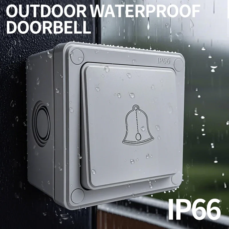 IP66 Waterproof Dustproof Outdoor Doorbell Button Switch, Plastic Wall Switch for Home Garden, Tool Accessories
IP66 Waterproof Dustproof Outdoor Doorbell Button Switch, Plastic Wall Switch for Home Garden, Tool Accessories