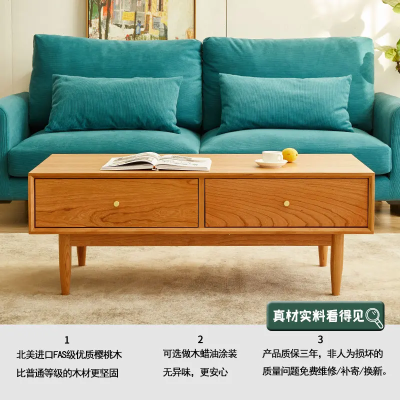 Coffee table all solid wood small apartment cherry wood living room tea table coffee table TV cabinet combination
Coffee table all solid wood small apartment cherry wood living room tea table coffee table TV cabinet combination