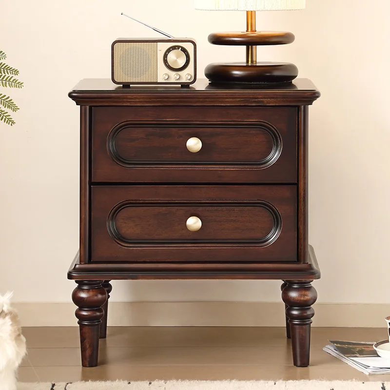 Retro solid wood bedside table Multifunctional bedroom Light luxury locker Bedside table Household
Retro solid wood bedside table Multifunctional bedroom Light luxury locker Bedside table Household