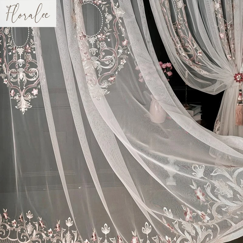 Embroidered Tulle Curtains French Light Luxury Modern Bedroom 2025 New High-end American Style European Curtain Veil Custom Size
Embroidered Tulle Curtains French Light Luxury Modern Bedroom 2025 New High-end American Style European Curtain Veil Custom Size