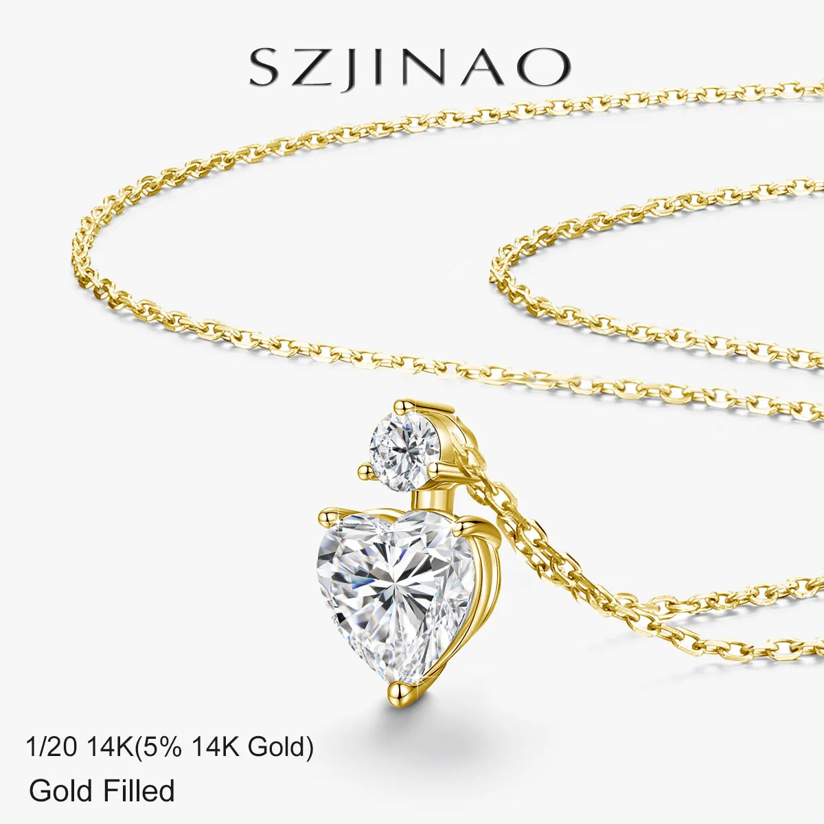 Romantic 14K Gold Filled Heart Cut Moissanite Necklace Pendant for Women D Color VVS1 Thanks Giving Halloween Fine Jewelry Gifts
Romantic 14K Gold Filled Heart Cut Moissanite Necklace Pendant for Women D Color VVS1 Thanks Giving Halloween Fine Jewelry Gifts