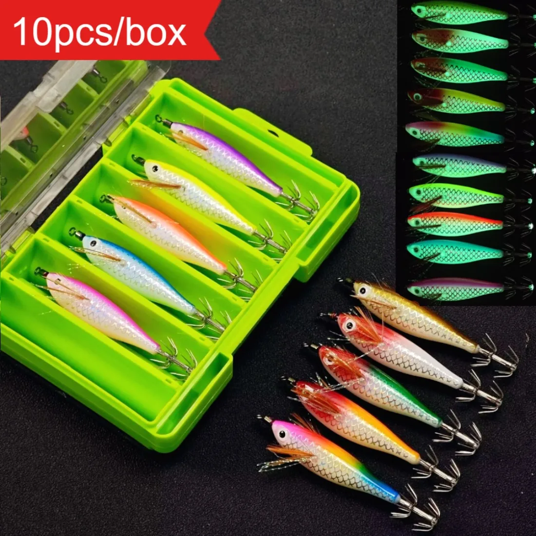 10pcs/box Glow Horizontal Squid Jig Egi Set 8cm UV Laser Shrimp Fishing Lure Saltwater Fishing Lures Sea Cuttlefish Octopus Lure
10pcs/box Glow Horizontal Squid Jig Egi Set 8cm UV Laser Shrimp Fishing Lure Saltwater Fishing Lures Sea Cuttlefish Octopus Lure