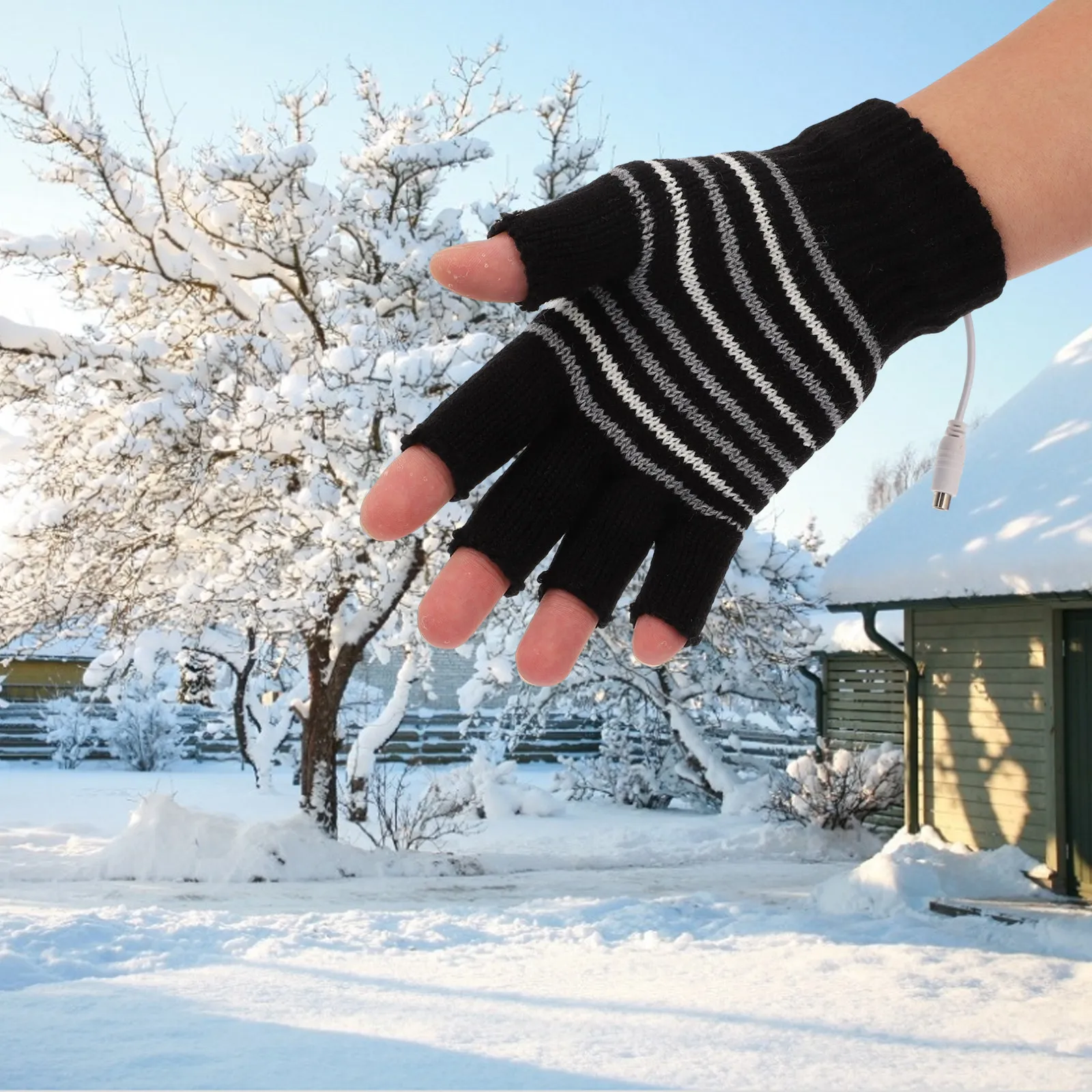 1Pair USB Heating Gloves Unisex Winter Hands Warmer Fingerless Electric Warm Knitting Mittens High Quality Pet Heating Material
1Pair USB Heating Gloves Unisex Winter Hands Warmer Fingerless Electric Warm Knitting Mittens High Quality Pet Heating Material
