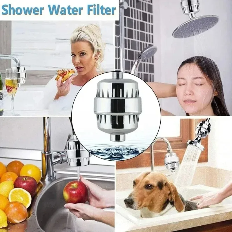 15 stages High output shower water filter removes chlorine fluoride heavy metals filter softens high quality shower head
15 stages High output shower water filter removes chlorine fluoride heavy metals filter softens high quality shower head