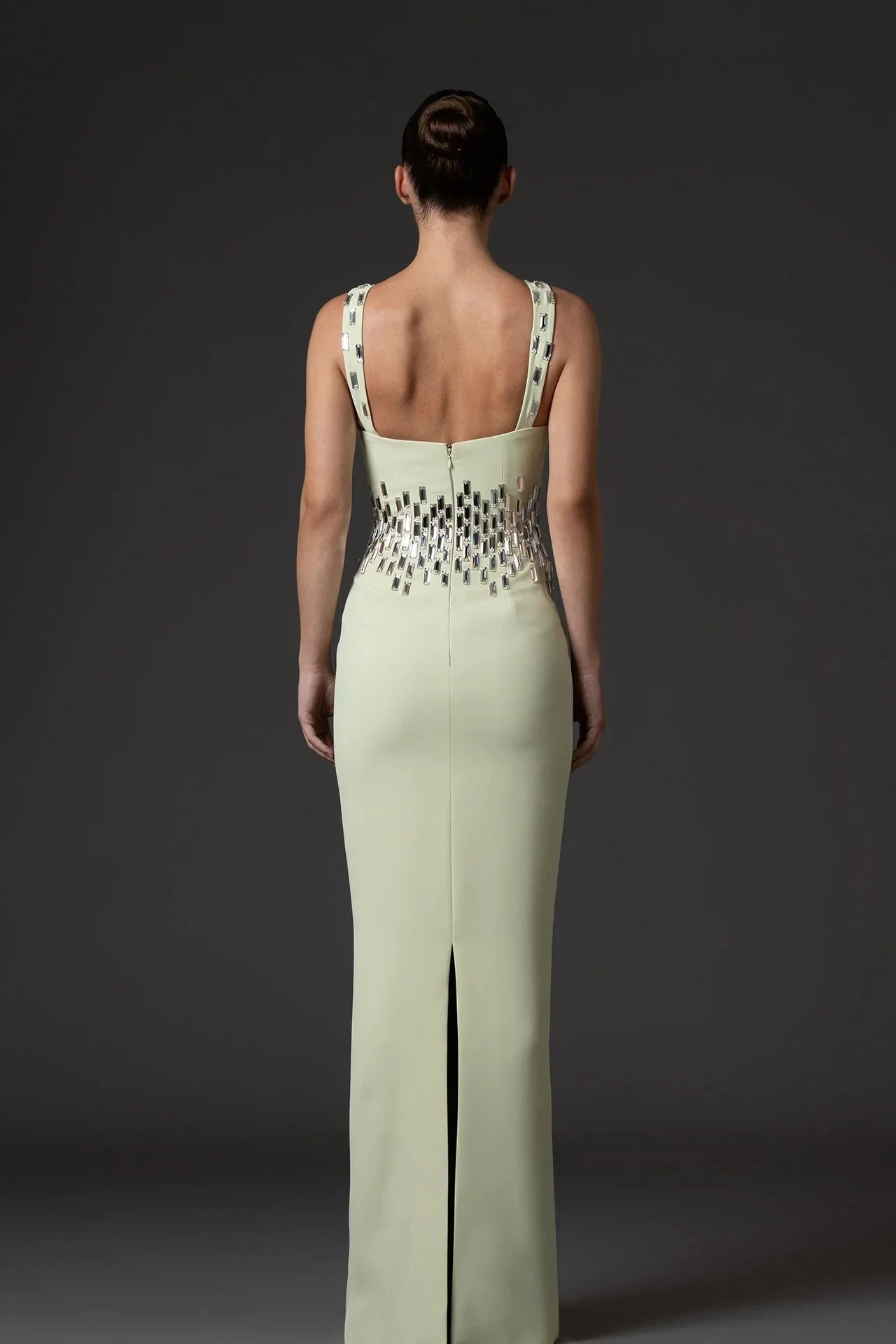 Women's Luxury Crystal Spaghetti Strap Party Dresses Customized Straight Floor Length Evening Dress Back Zipper Prom Gown
Women's Luxury Crystal Spaghetti Strap Party Dresses Customized Straight Floor Length Evening Dress Back Zipper Prom Gown